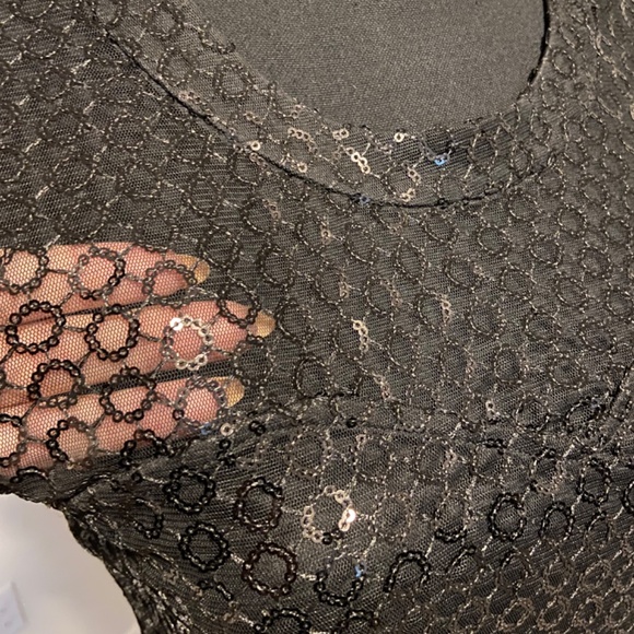 Express Sleeveless Black Sequin Dress - Picture 3 of 5